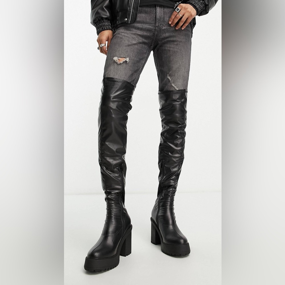 Thigh High Platform Boots - Gem